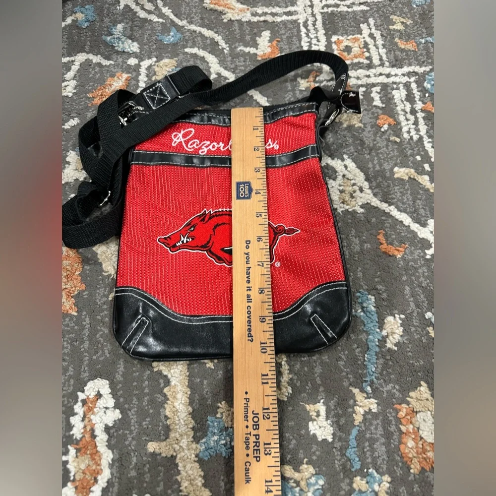 Arkansas Razorbacks Crossbody Purse/Bag‎ Red and Black